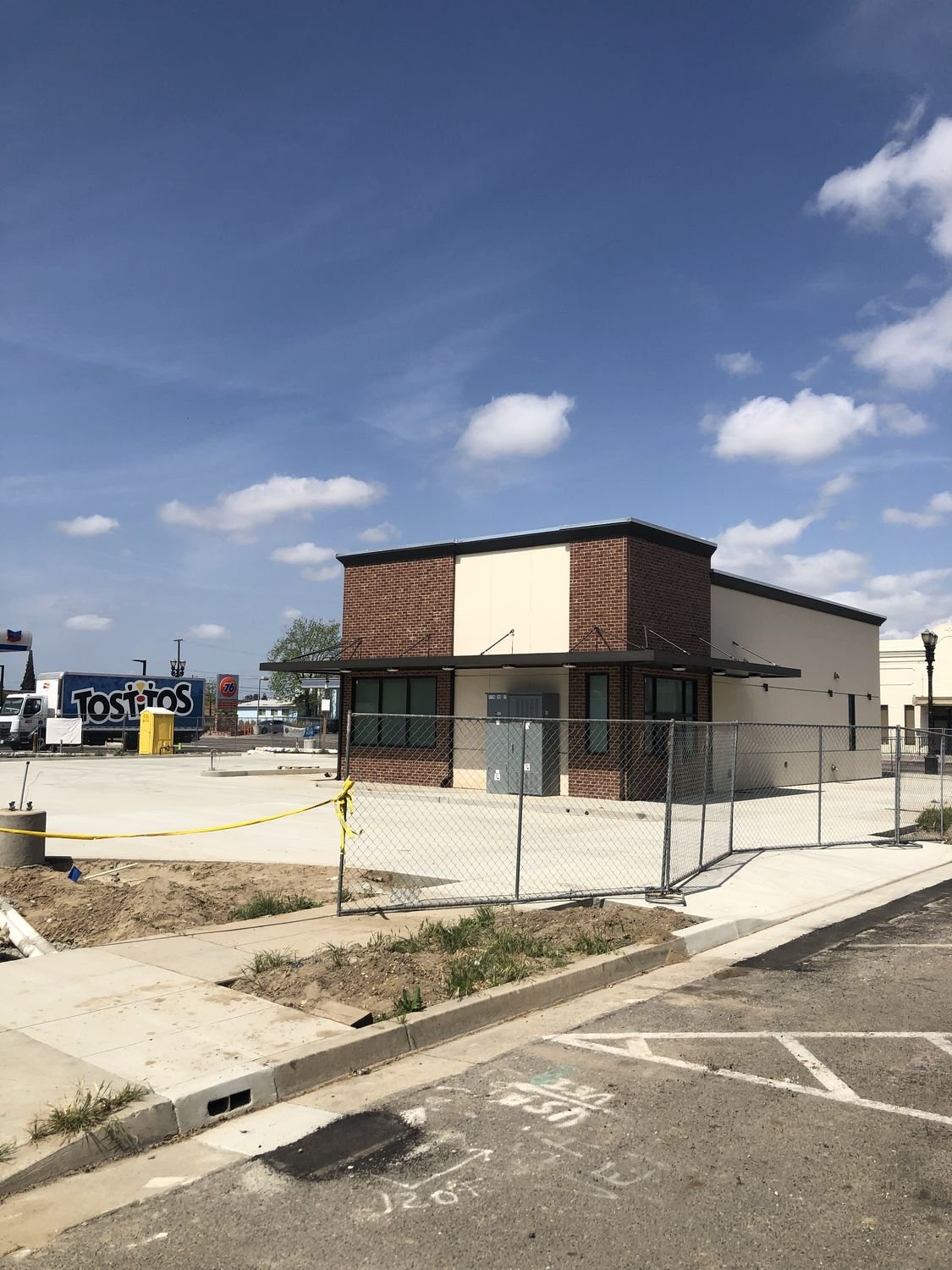 Completed retail building shell