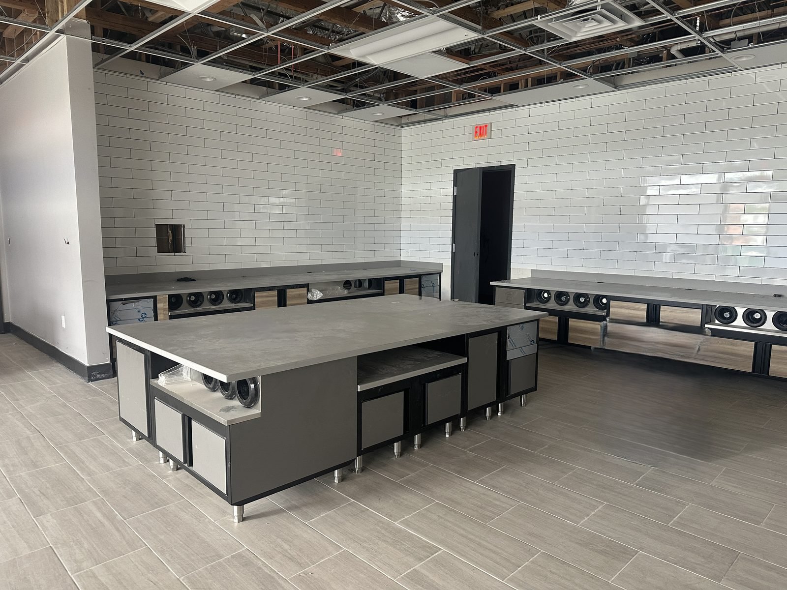 Finished commercial kitchen ready for equipment handover