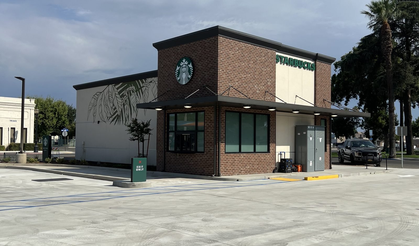 Completed drive-thru restaurant
